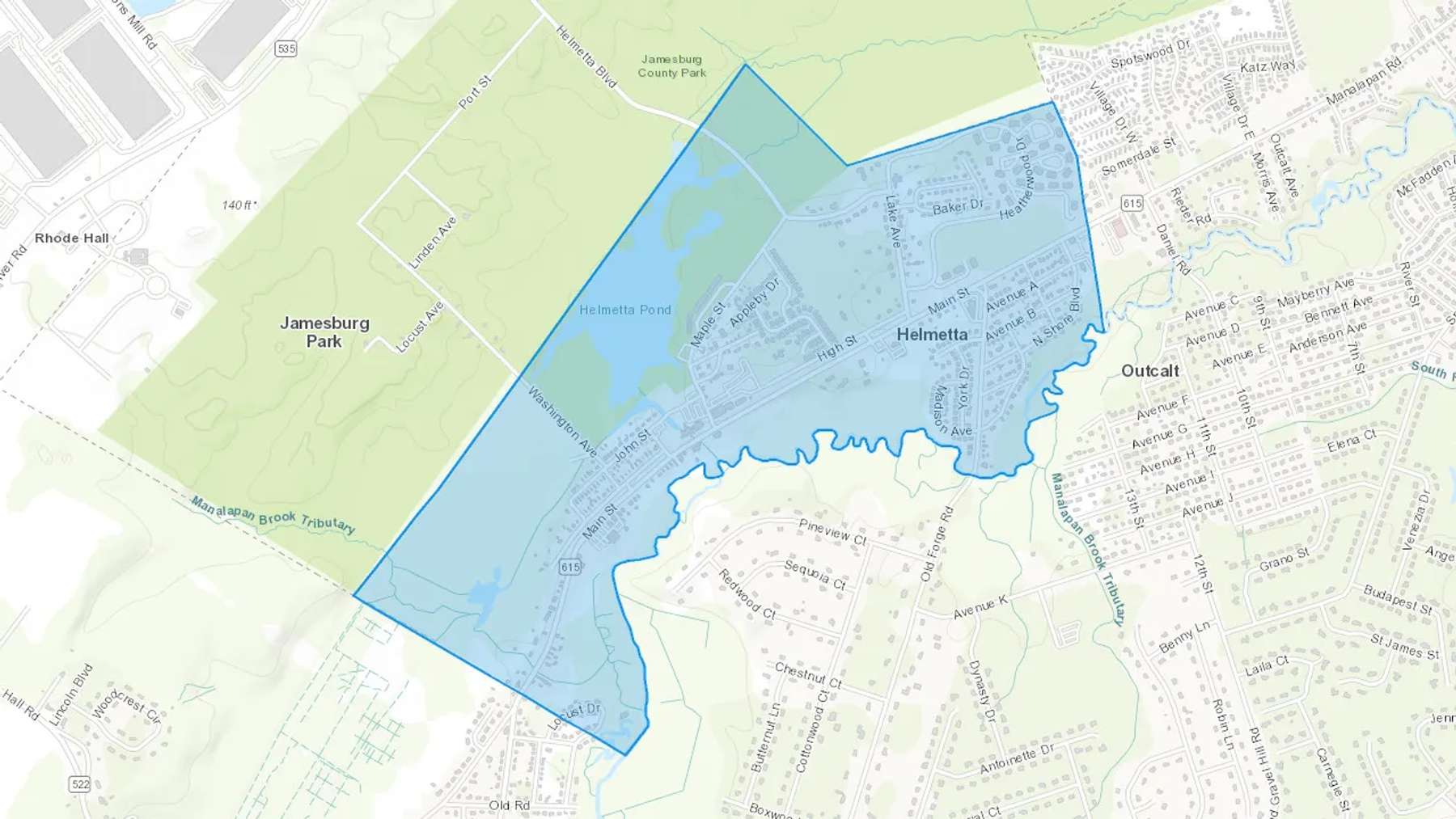Helmetta, NJ Cash heating Oil delivery map Map of the COD Fuel Oil delivery service area for Helmetta, NJ