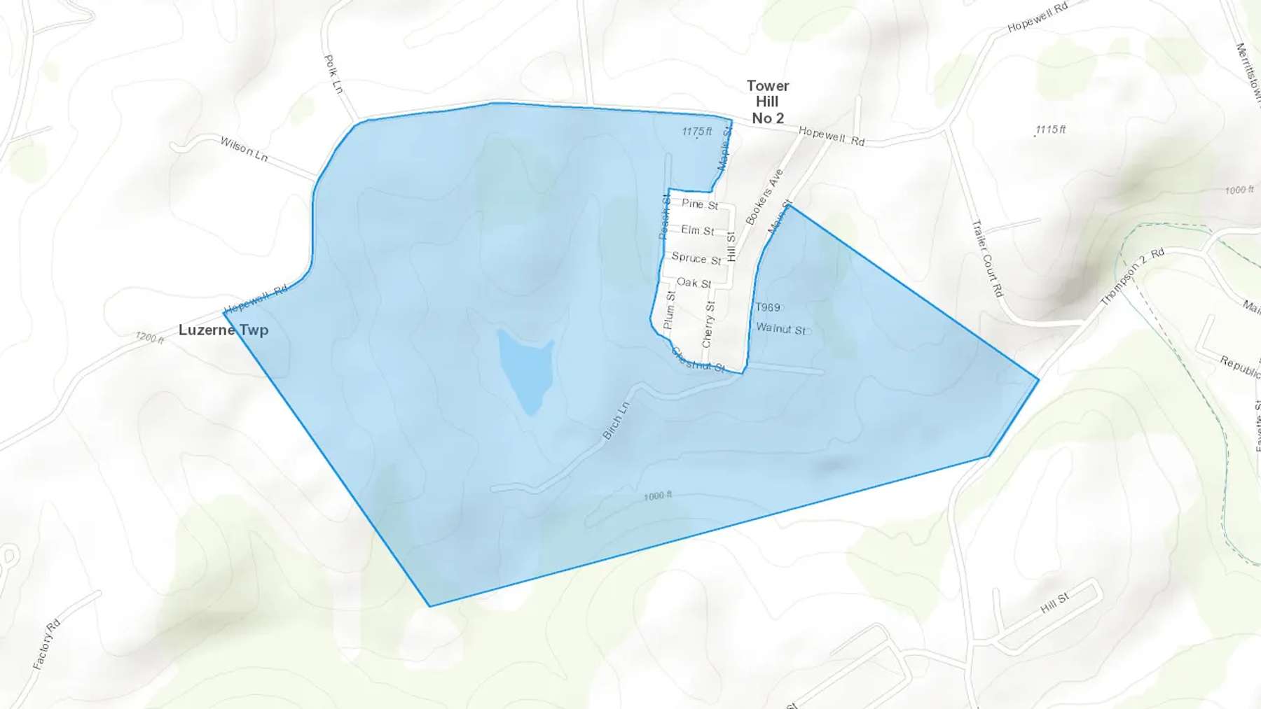 Merrittstown, PA Cash heating Oil delivery map Map of the COD Fuel Oil delivery service area for Merrittstown, PA