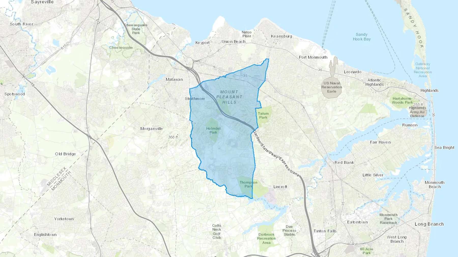 Holmdel, NJ Cash heating Oil delivery map Map of the COD Fuel Oil delivery service area for Holmdel, NJ