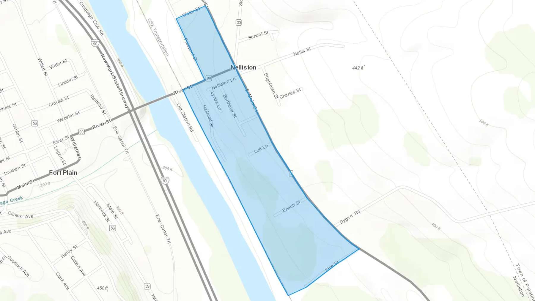 Nelliston, NY Cash heating Oil delivery map Map of the COD Fuel Oil delivery service area for Nelliston, NY