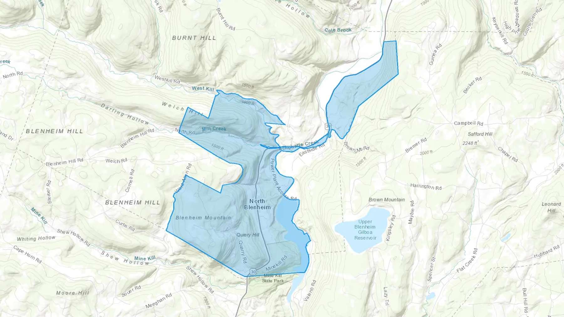 North Blenheim, NY Cash heating Oil delivery map Map of the COD Fuel Oil delivery service area for North Blenheim, NY