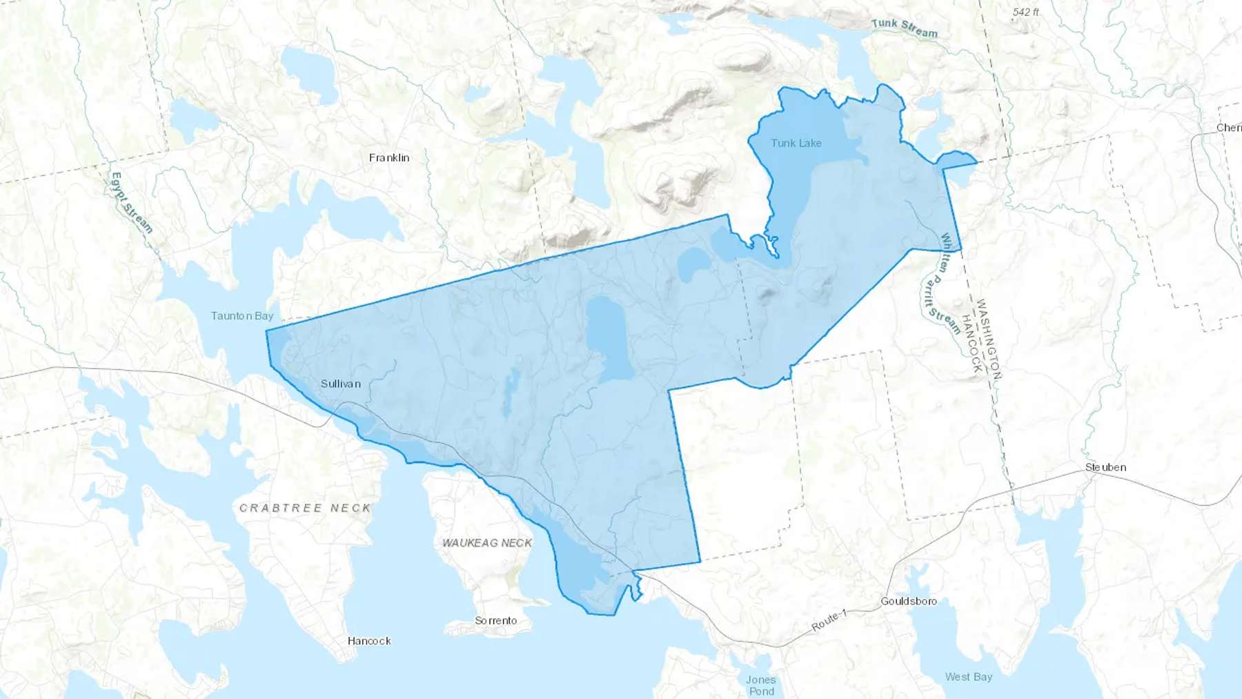 Sullivan, ME Cash heating Oil delivery map Map of the COD Fuel Oil delivery service area for Sullivan, ME