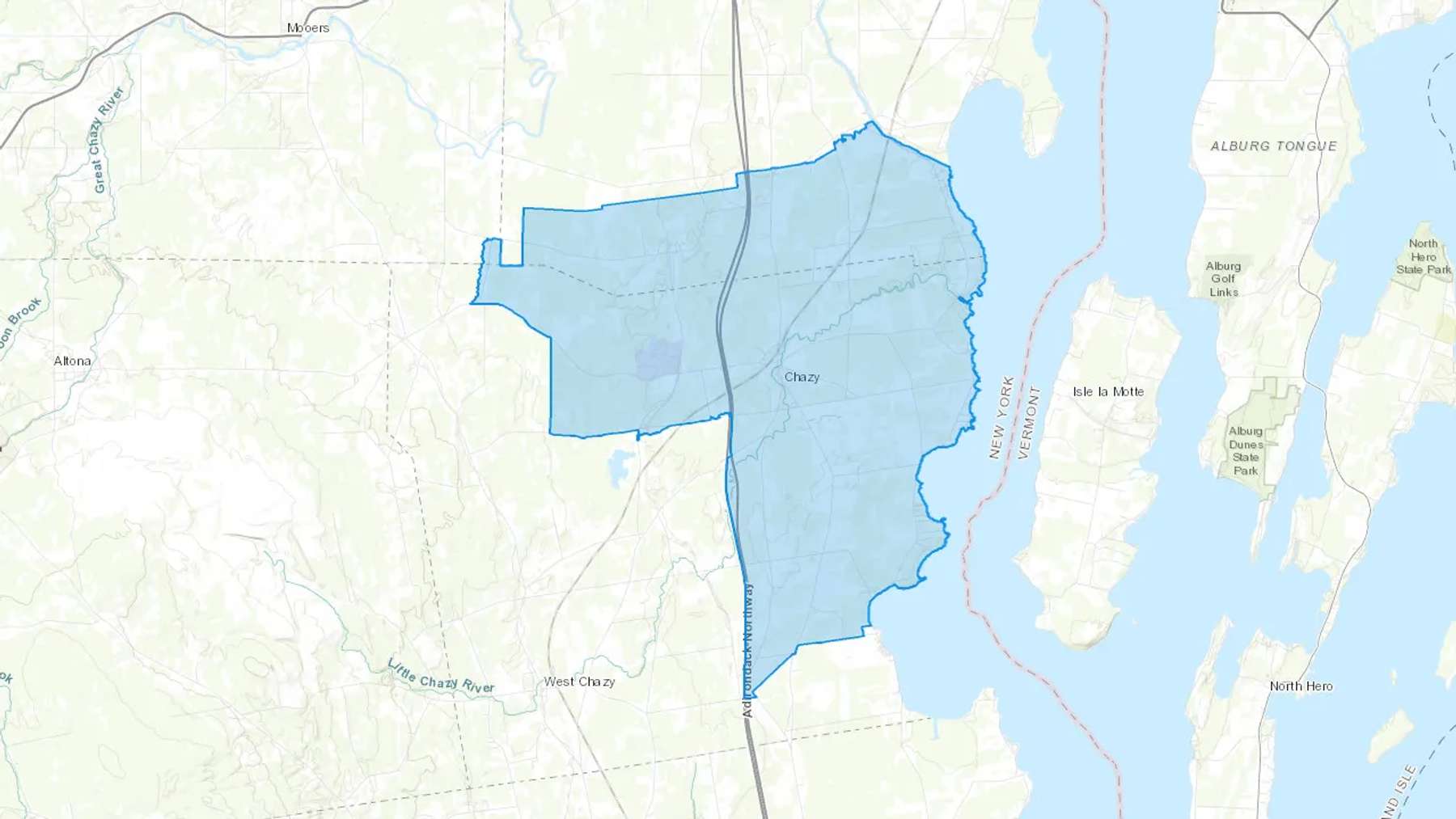 Chazy, NY Cash heating Oil delivery map Map of the COD Fuel Oil delivery service area for Chazy, NY