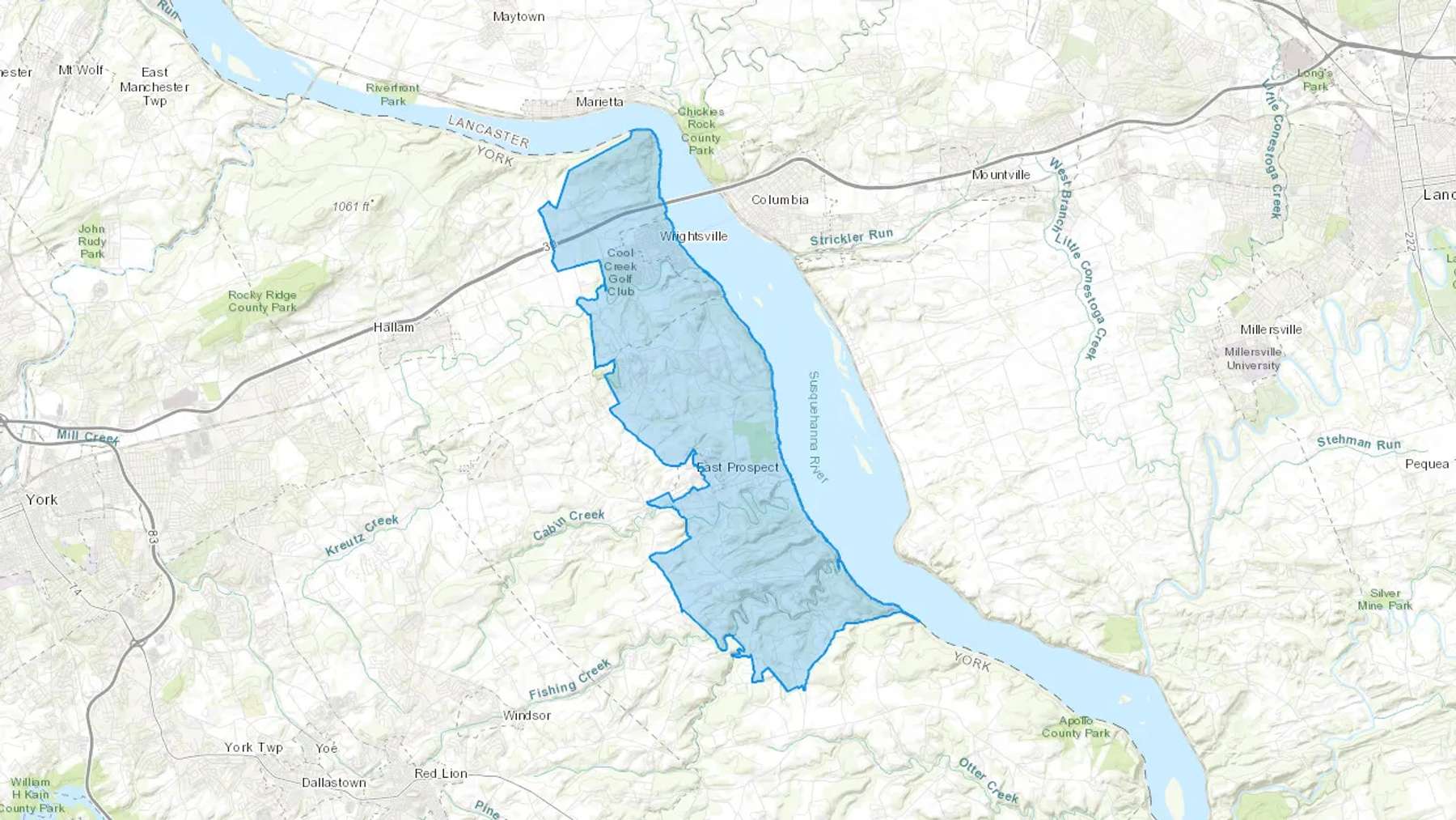 Craley, PA Cash heating Oil delivery map Map of the COD Fuel Oil delivery service area for Craley, PA