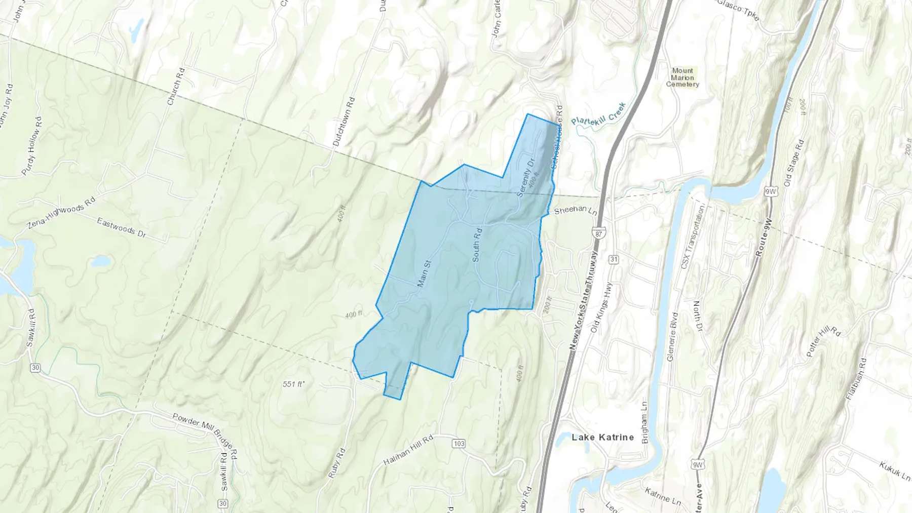 Ruby, NY Cash heating Oil delivery map Map of the COD Fuel Oil delivery service area for Ruby, NY