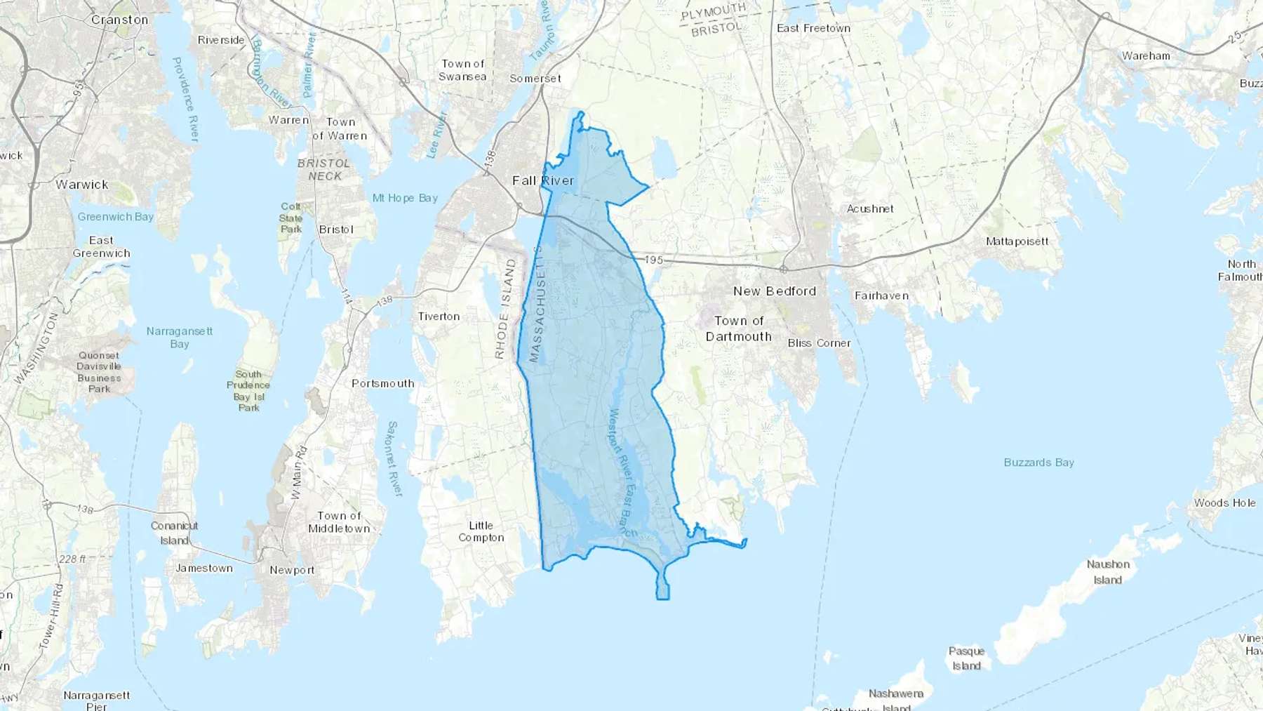 Westport, MA Cash heating Oil delivery map Map of the COD Fuel Oil delivery service area for Westport, MA