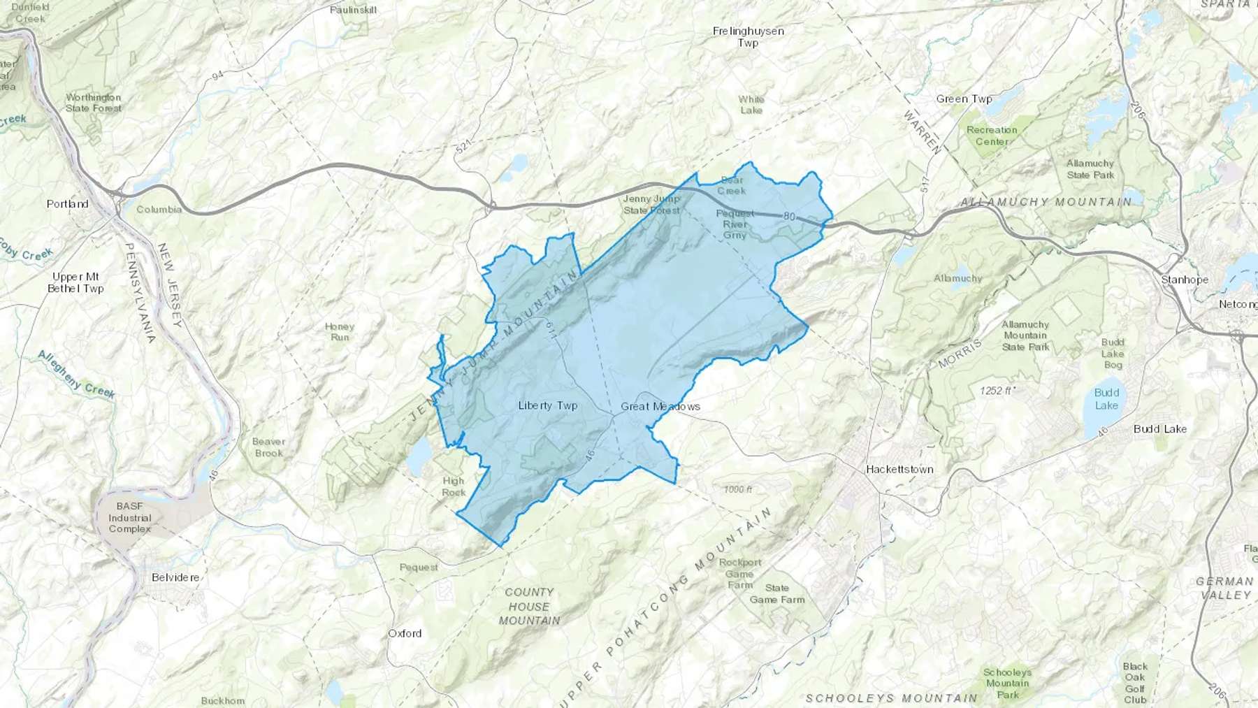 Great Meadows, NJ Cash heating Oil delivery map Map of the COD Fuel Oil delivery service area for Great Meadows, NJ