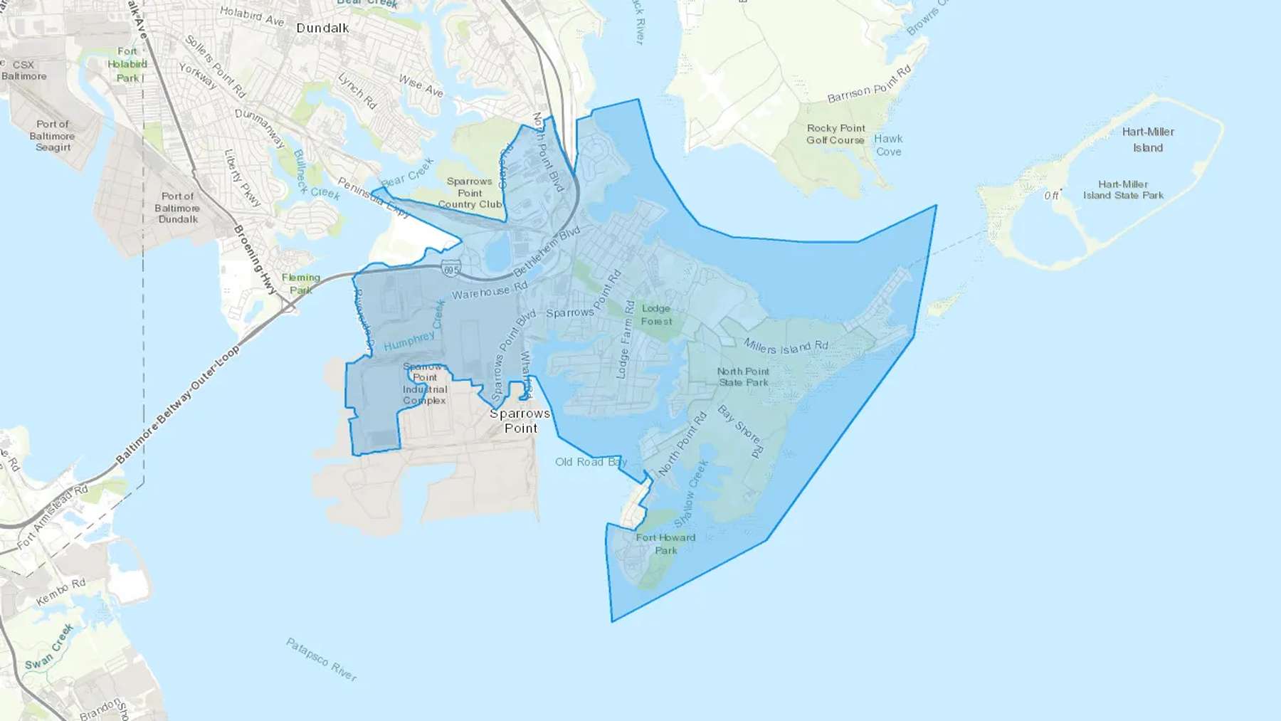 Fort Howard, MD Cash heating Oil delivery map Map of the COD Fuel Oil delivery service area for Fort Howard, MD