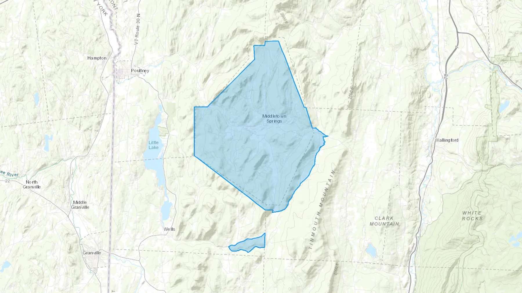 Middletown Springs, VT Cash heating Oil delivery map Map of the COD Fuel Oil delivery service area for Middletown Springs, VT
