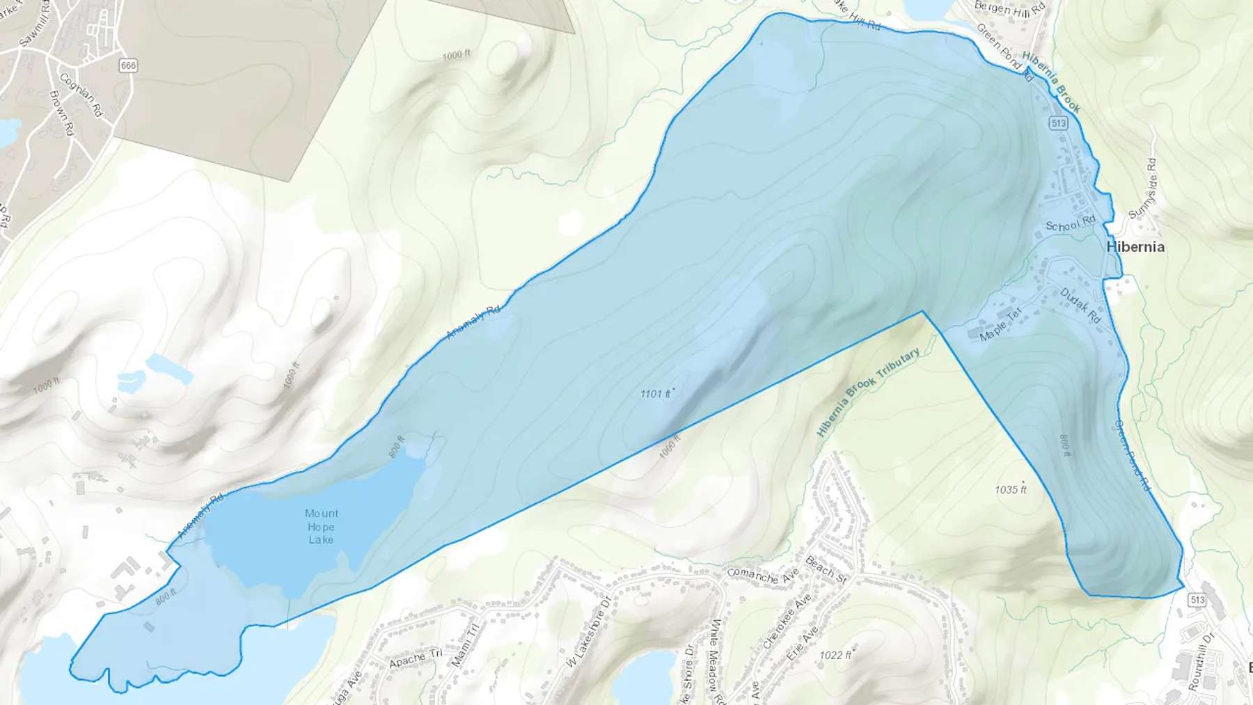 Hibernia, NJ Cash heating Oil delivery map Map of the COD Fuel Oil delivery service area for Hibernia, NJ