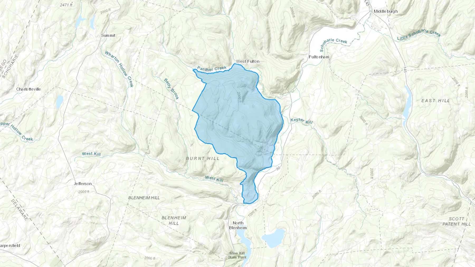 West Fulton, NY Cash heating Oil delivery map Map of the COD Fuel Oil delivery service area for West Fulton, NY