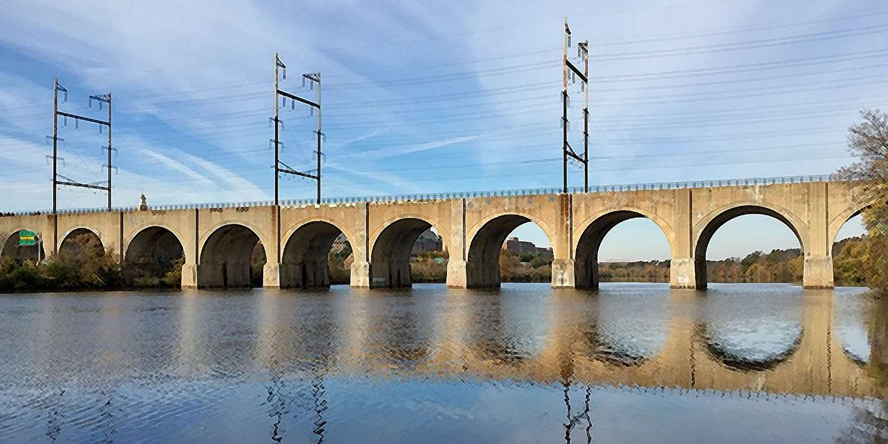 Photo of the Raritan River Bridge in Highland Park, New Jersey Photo of the Raritan River Bridge in Highland Park, New Jersey