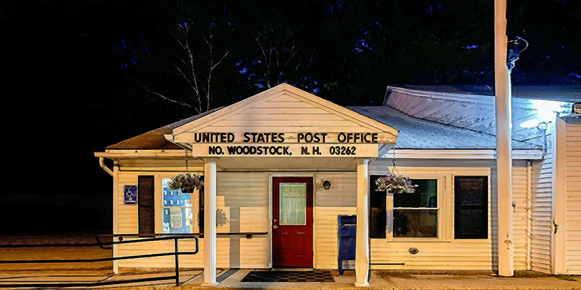 Photo of the Post Office in Woodstock, New Hampshire
