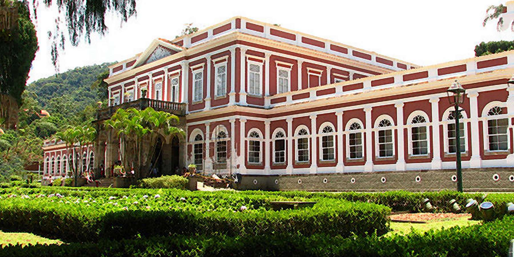 A photo of Fachada do Museu Imperial in a garder in Imperial, Pennsylvania A photo of Fachada do Museu Imperial in a garder in Imperial, Pennsylvania