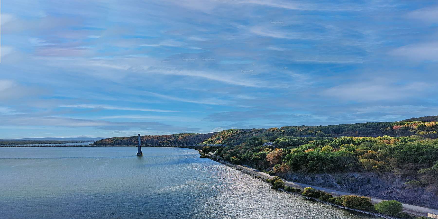 Photo of the Hudson River and Bridge in Hudson, New York Photo of the Hudson River and Bridge in Hudson, New York