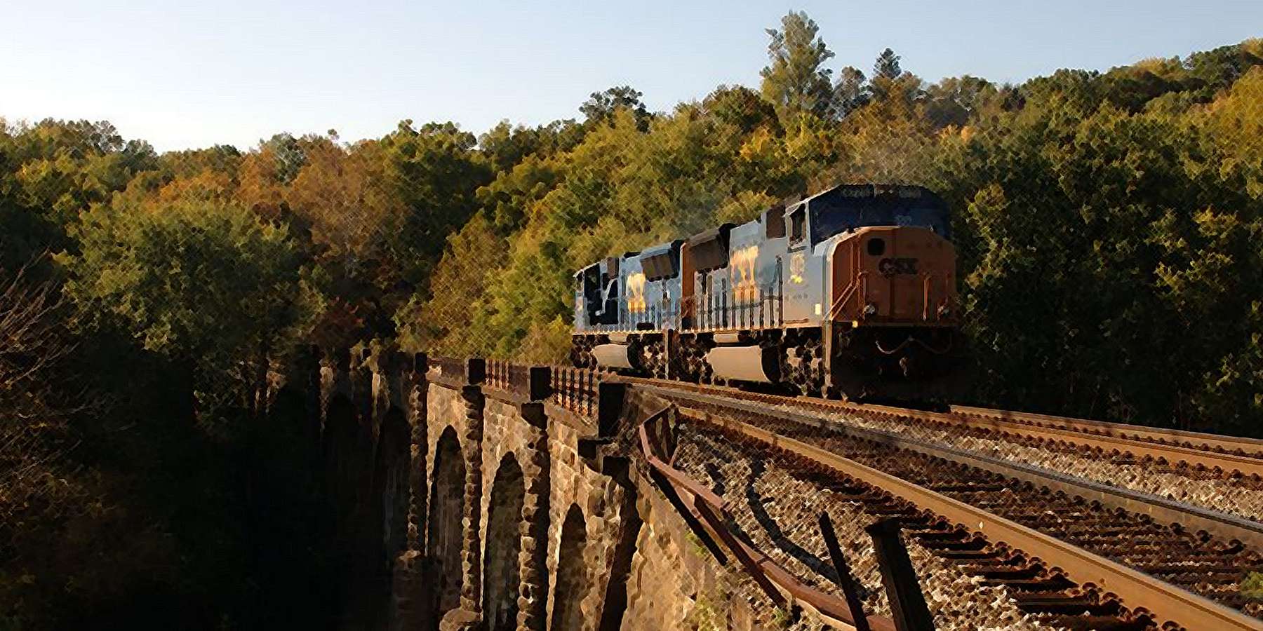 Photo of Engines on the Thomas Viaduct in Elkridge, Maryland Photo of Engines on the Thomas Viaduct in Elkridge, Maryland