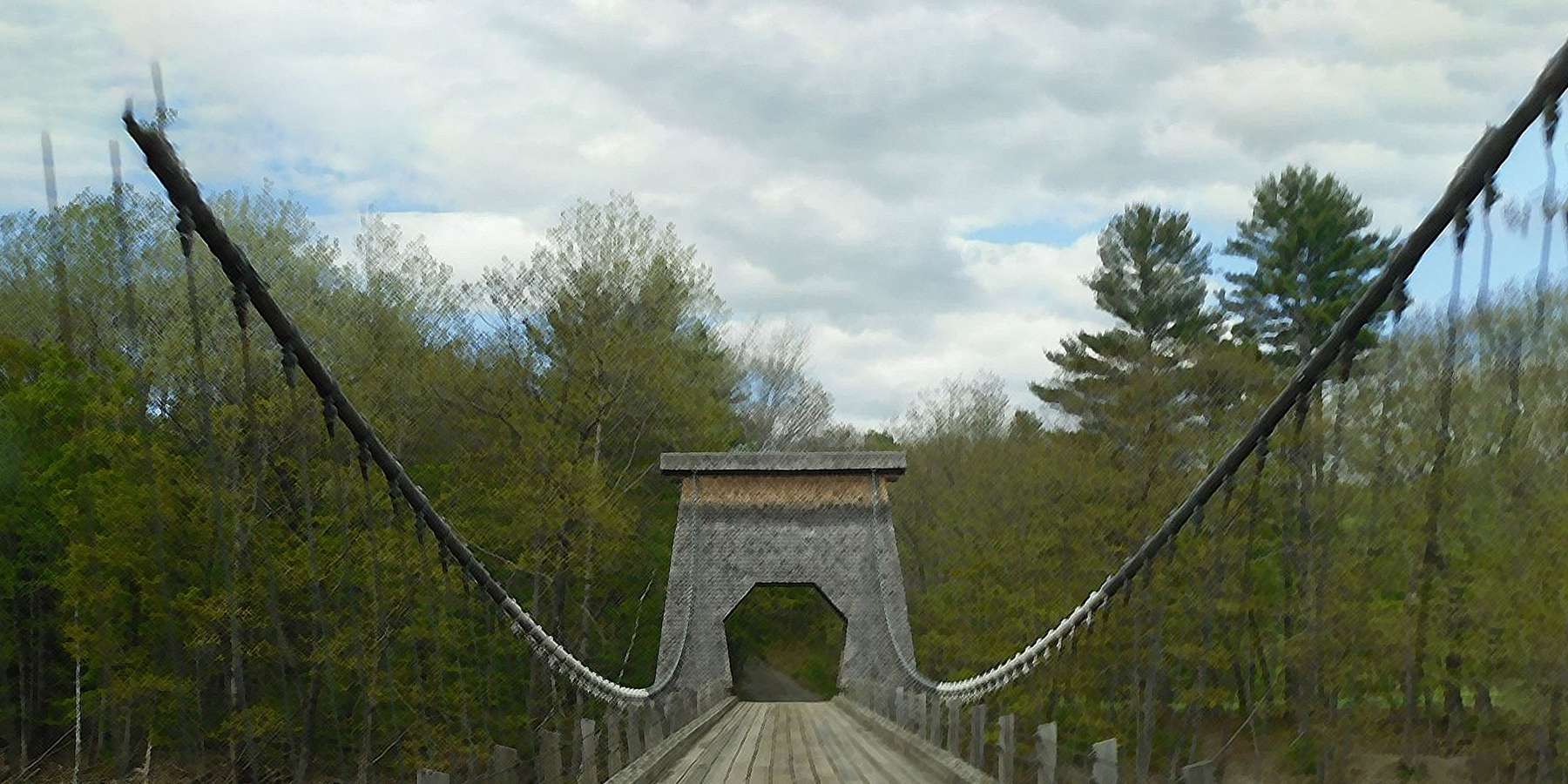 Photo of Wire Bridge in New Portland, Maine Photo of Wire Bridge in New Portland, Maine