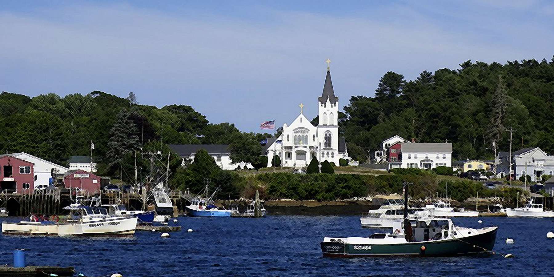 Photo of a Church in East Boothbay, Maine Photo of a Church in East Boothbay, Maine