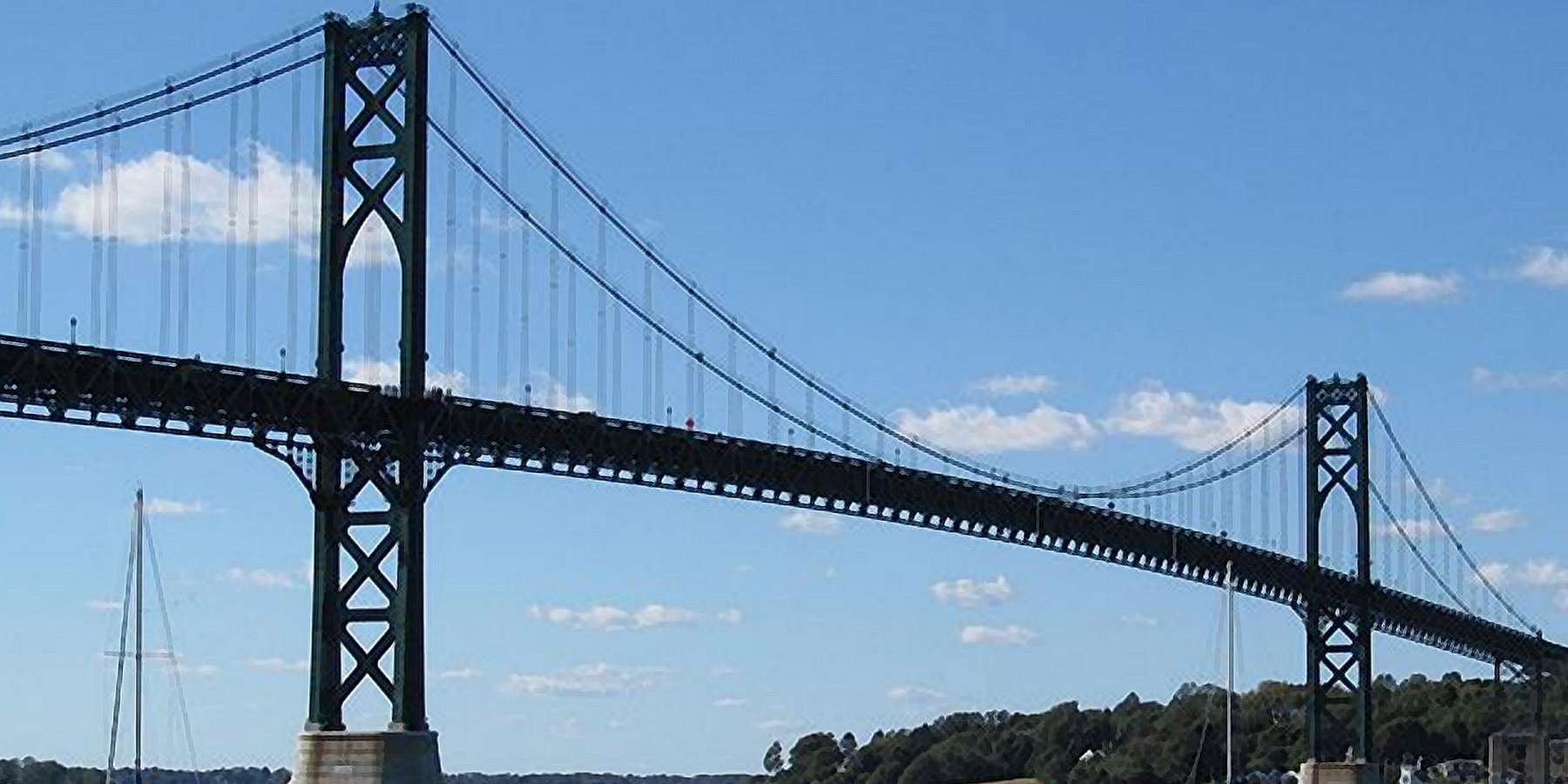 A Photo of Mount Hope Bridge in Hope, Rhode Island A Photo of Mount Hope Bridge in Hope, Rhode Island