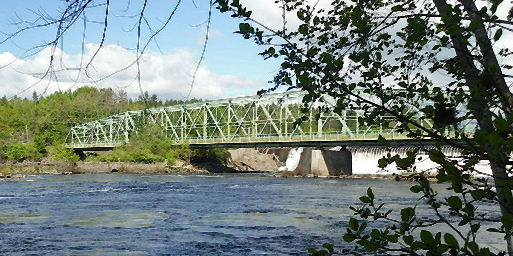 Photo of the Saco River Bridge in Buxton, Maine Photo of the Saco River Bridge in Buxton, Maine