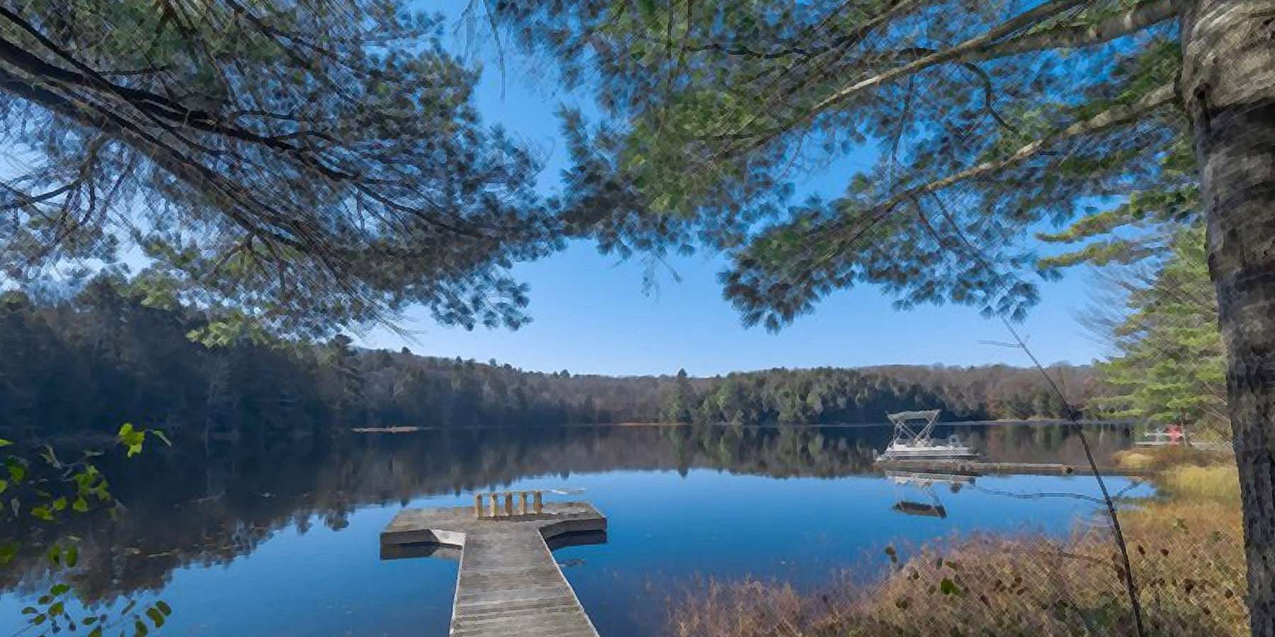 A Photo of a Lake in East Marion, New York A Photo of a Lake in East Marion, New York