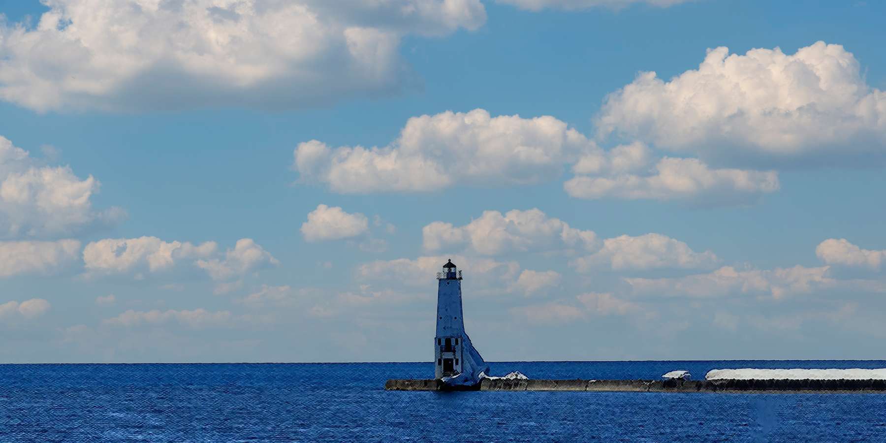 Photo of the North Breakwater Light House in Frankfort, New York Photo of the North Breakwater Light House in Frankfort, New York
