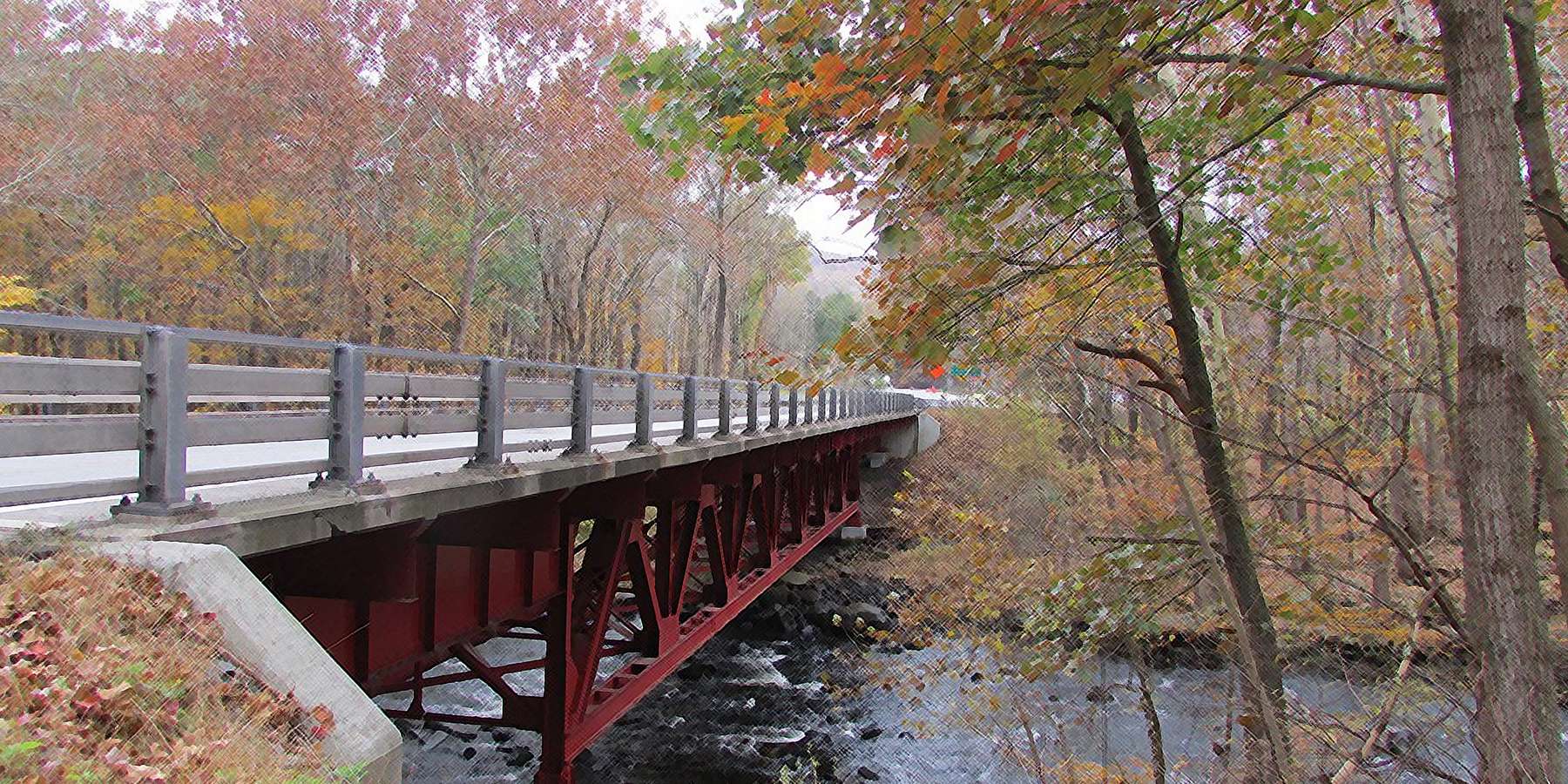 A photo of Mongaup Valley Steel Truss Bridge, New York A photo of Mongaup Valley Steel Truss Bridge, New York