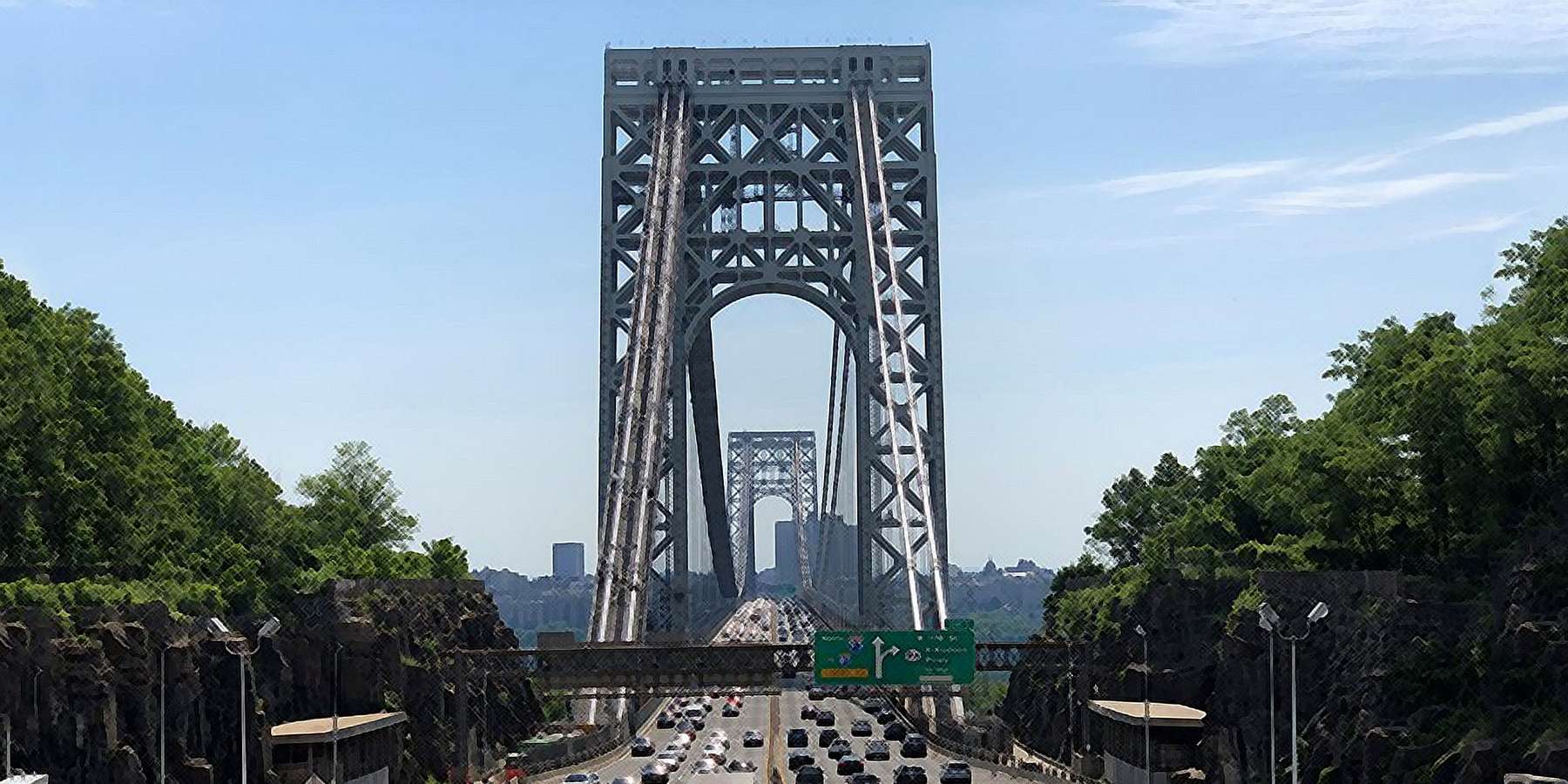 Photo of the George Washington Bridge in Fort Lee, New Jersey Photo of the George Washington Bridge in Fort Lee, New Jersey