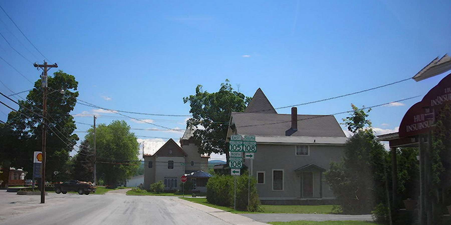 Photo of Vermont State Route 105 in Enosburg Falls, Vermont Photo of Vermont State Route 105 in Enosburg Falls, Vermont