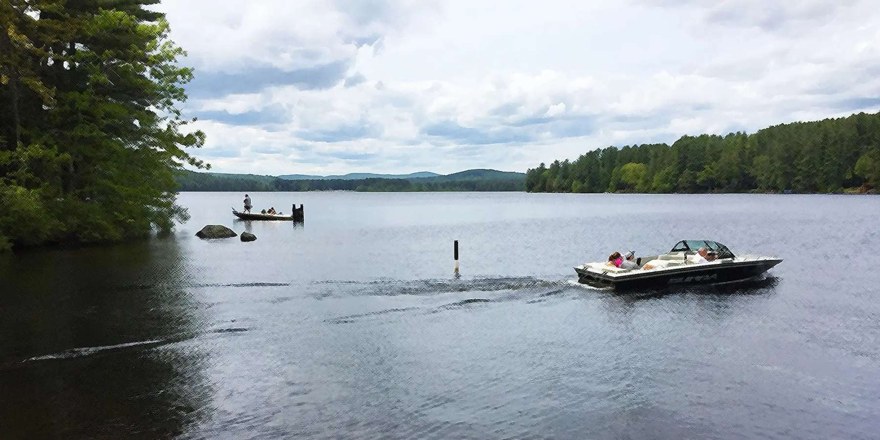 View of Upper Suncook Lake in Barnstead, New Hampshire View of Upper Suncook Lake in Barnstead, New Hampshire