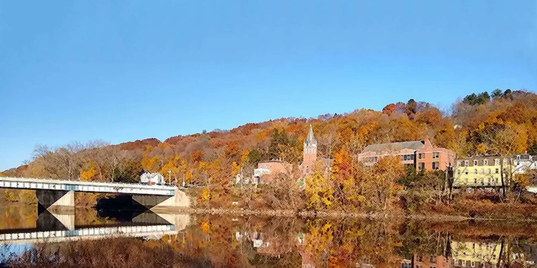 Photo of the Naugatuck River in Derby, Connecticut Photo of the Naugatuck River in Derby, Connecticut
