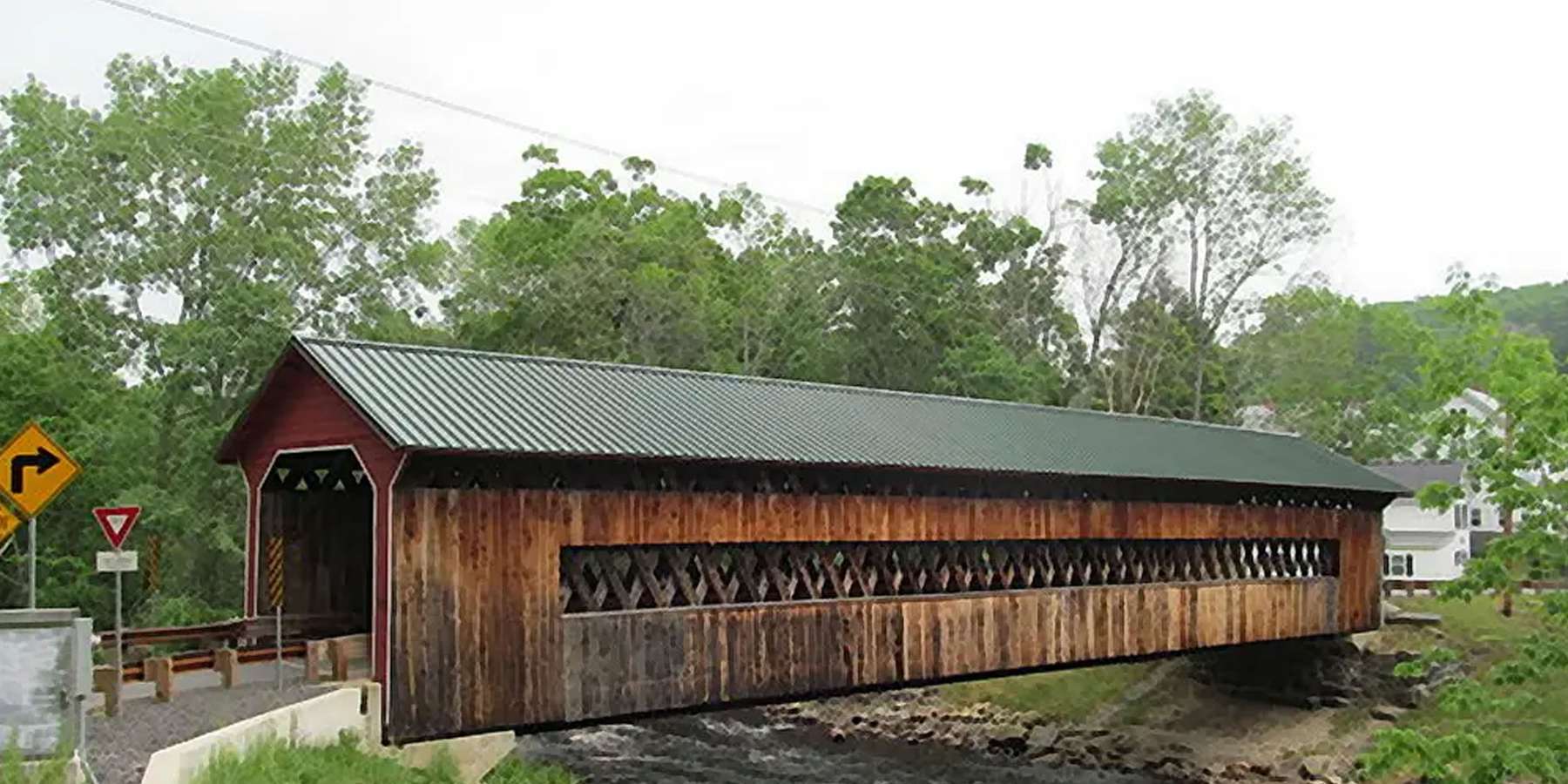 Photo of the Ware-Hardwick Covered Bridge in Gilbertville, Massachusetts Photo of the Ware-Hardwick Covered Bridge in Gilbertville, Massachusetts
