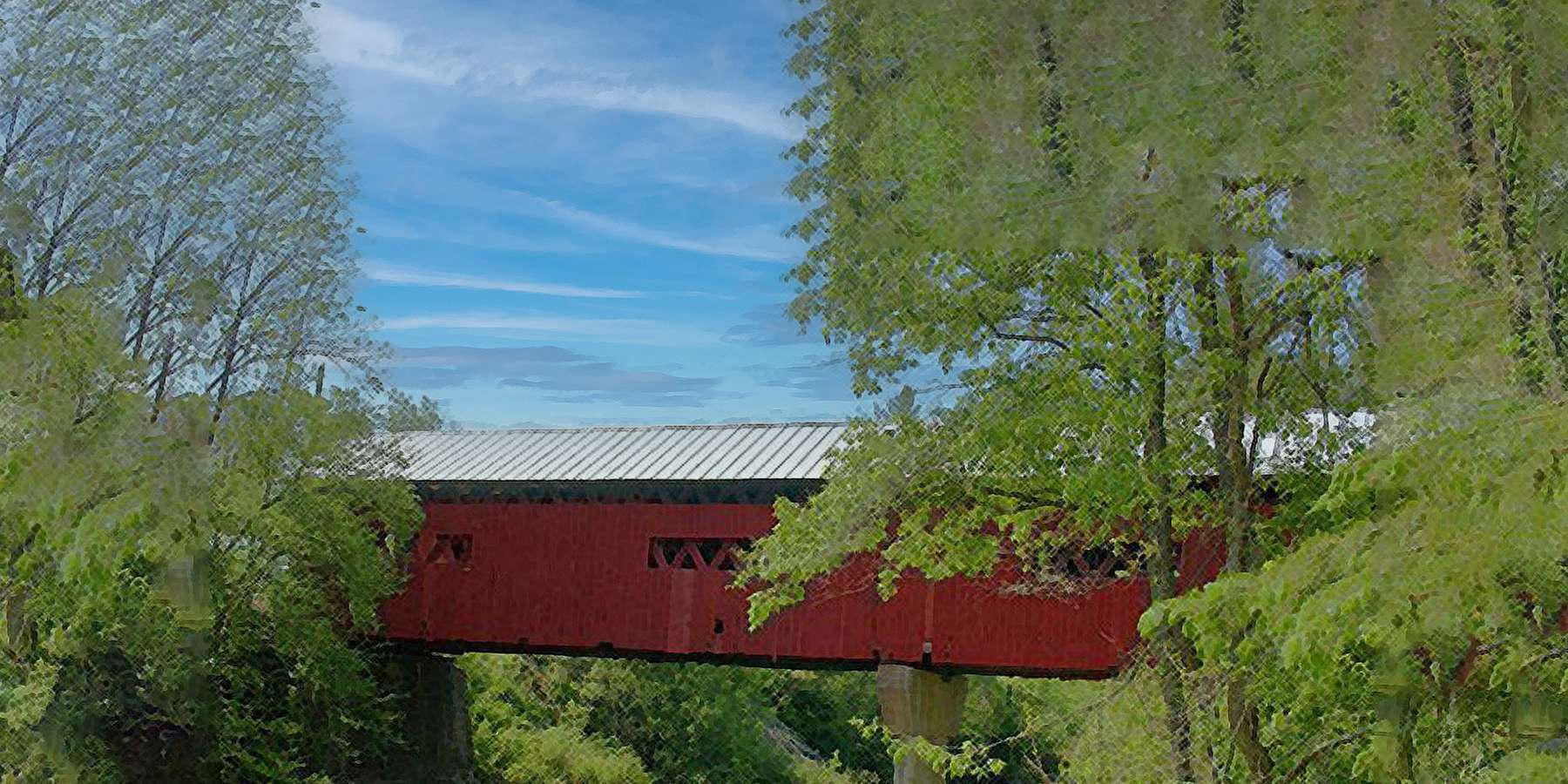 Photo of a covered bridge in Northfield Falls, Vermont Photo of a covered bridge in Northfield Falls, Vermont