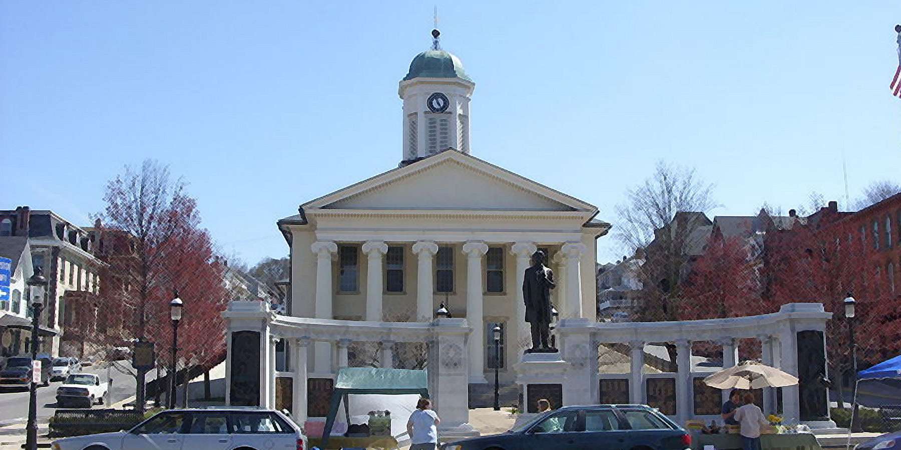 Photo of the Center County Courthouse in Bellefonte, Pennsylvania Photo of the Center County Courthouse in Bellefonte, Pennsylvania