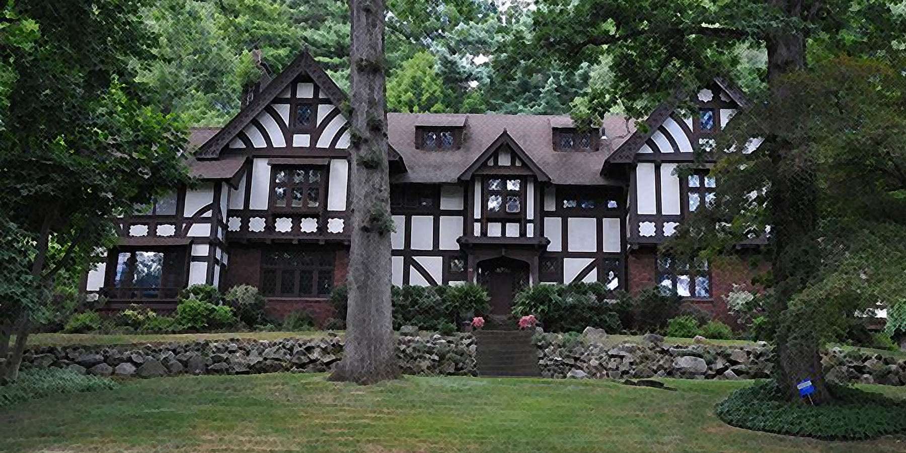 Photo of a Tudor Revival Elizabethan Manor House in Montclair, New Jersey Photo of a Tudor Revival Elizabethan Manor House in Montclair, New Jersey