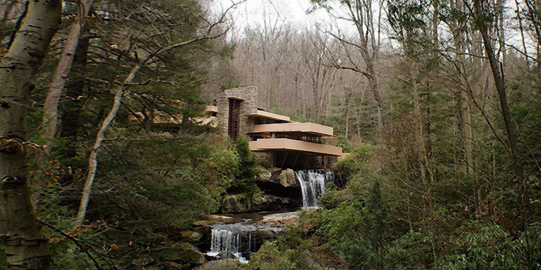 Photo of Fallingwater in Mill Run, Pennsylvania Photo of Fallingwater in Mill Run, Pennsylvania