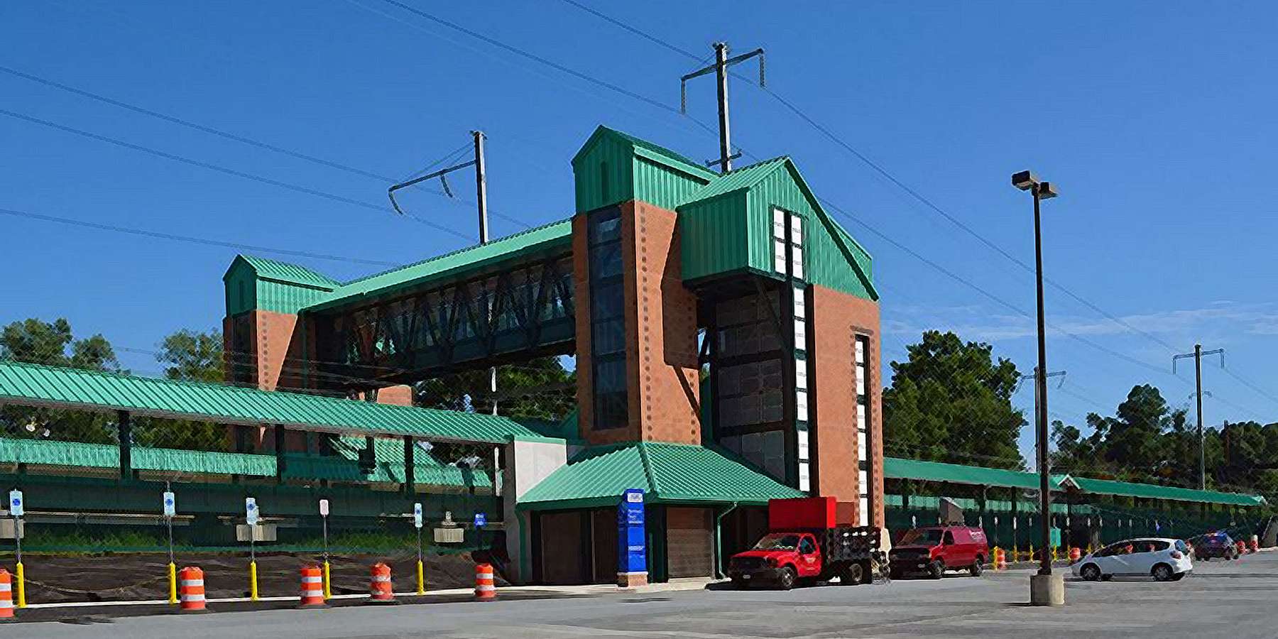 Photo of the MARC Halethorpe Commuter Rail Station in Halethorpe, Maryland Photo of the MARC Halethorpe Commuter Rail Station in Halethorpe, Maryland