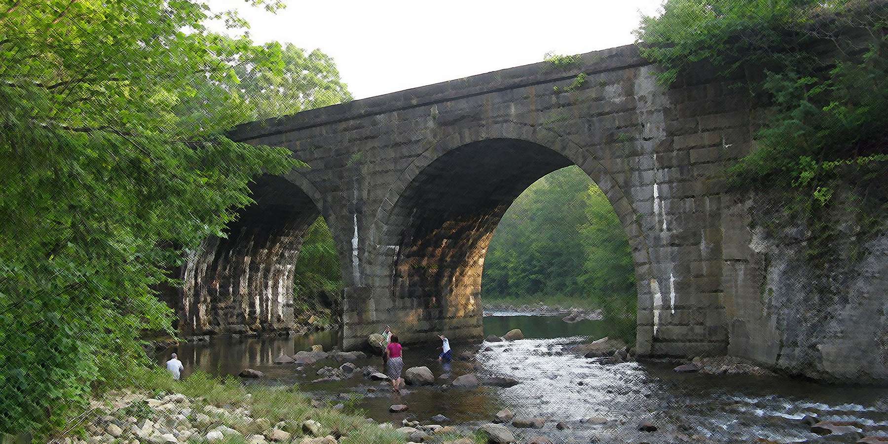 Photo of the Western Railroad Stone Arch Bridge in Chester, Massachusetts Photo of the Western Railroad Stone Arch Bridge in Chester, Massachusetts