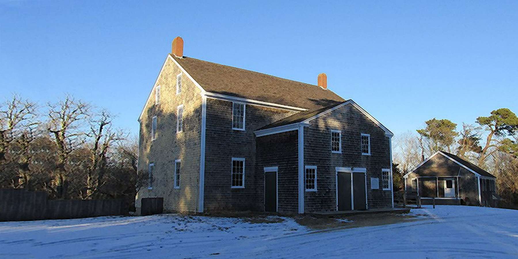 Photo of the East Sandwich Friends Meeting House in East Sandwich, Massachusetts Photo of the East Sandwich Friends Meeting House in East Sandwich, Massachusetts