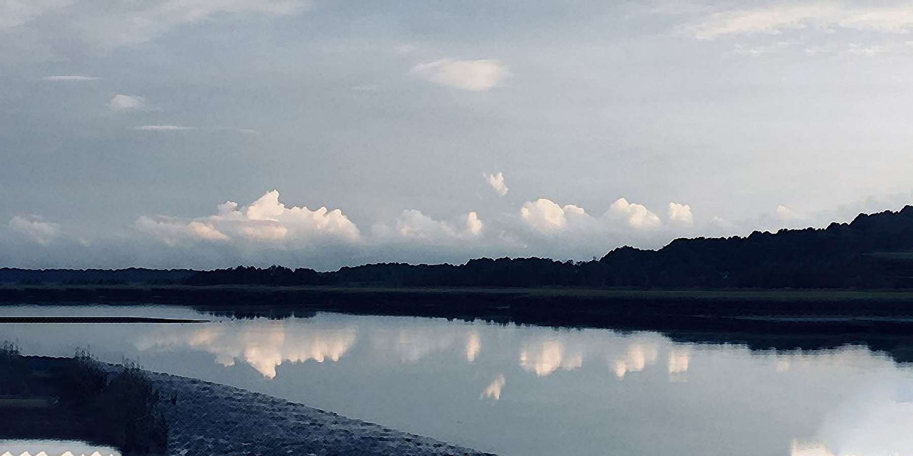 Photo of Reflection on a River in the USA in Humarock, Massachusetts Photo of Reflection on a River in the USA in Humarock, Massachusetts
