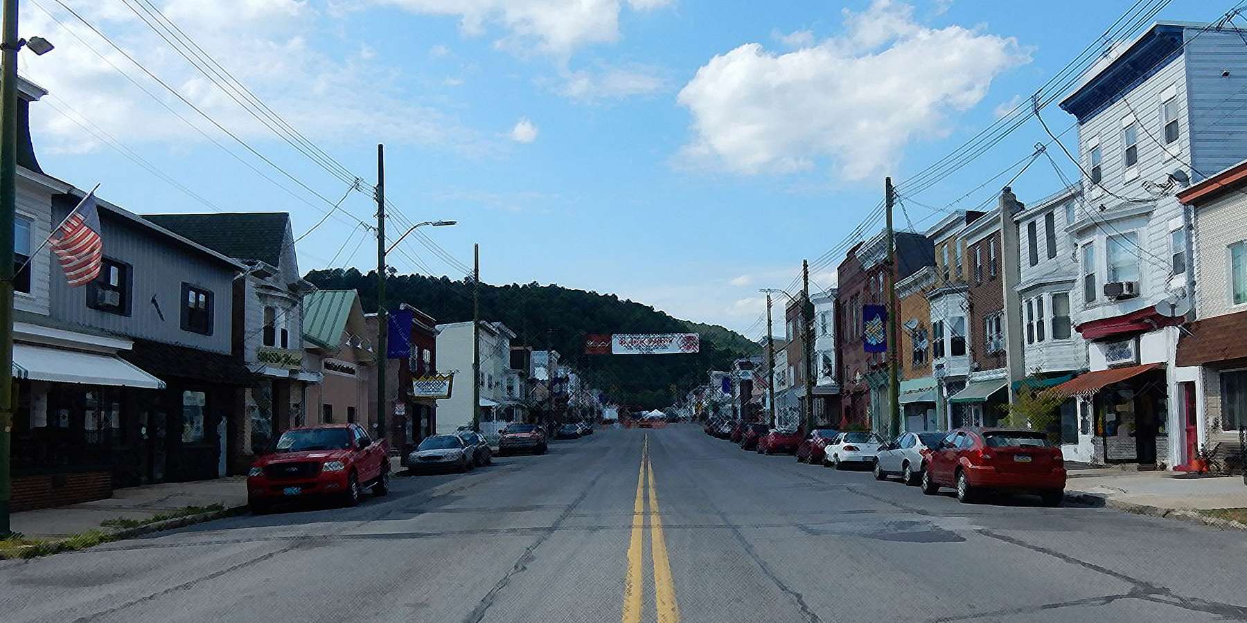 Photo of North 2nd Street, St. Clair, Schuylkill County, Pennsylvania Looking north Photo of North 2nd Street, St. Clair, Schuylkill County, Pennsylvania Looking north
