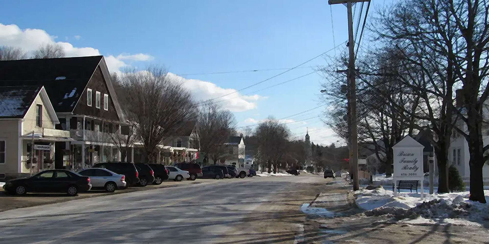 A photo of Route 103 in Warner, New Hampshire