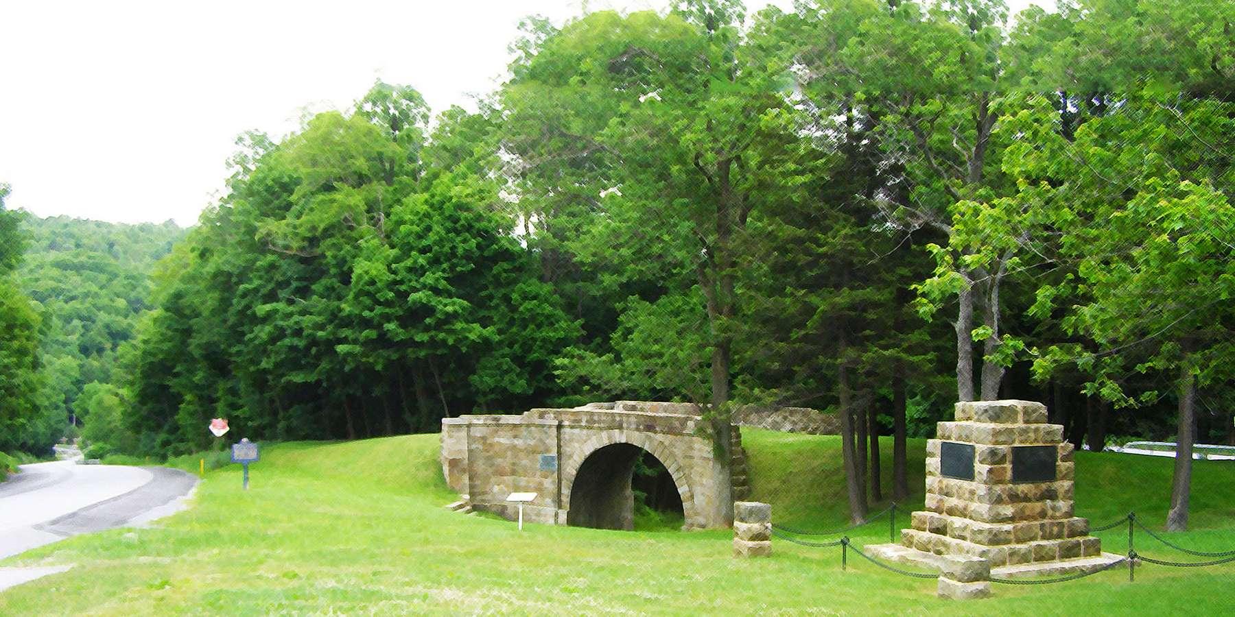 Photo of the Railroad Monument in Portage, Pennsylvania Photo of the Railroad Monument in Portage, Pennsylvania
