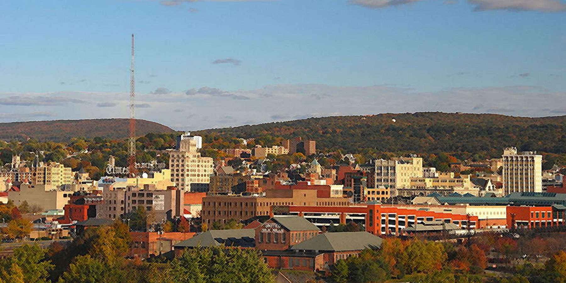 Photo of the skyline in Scranton, Pennsylvania Photo of the skyline in Scranton, Pennsylvania