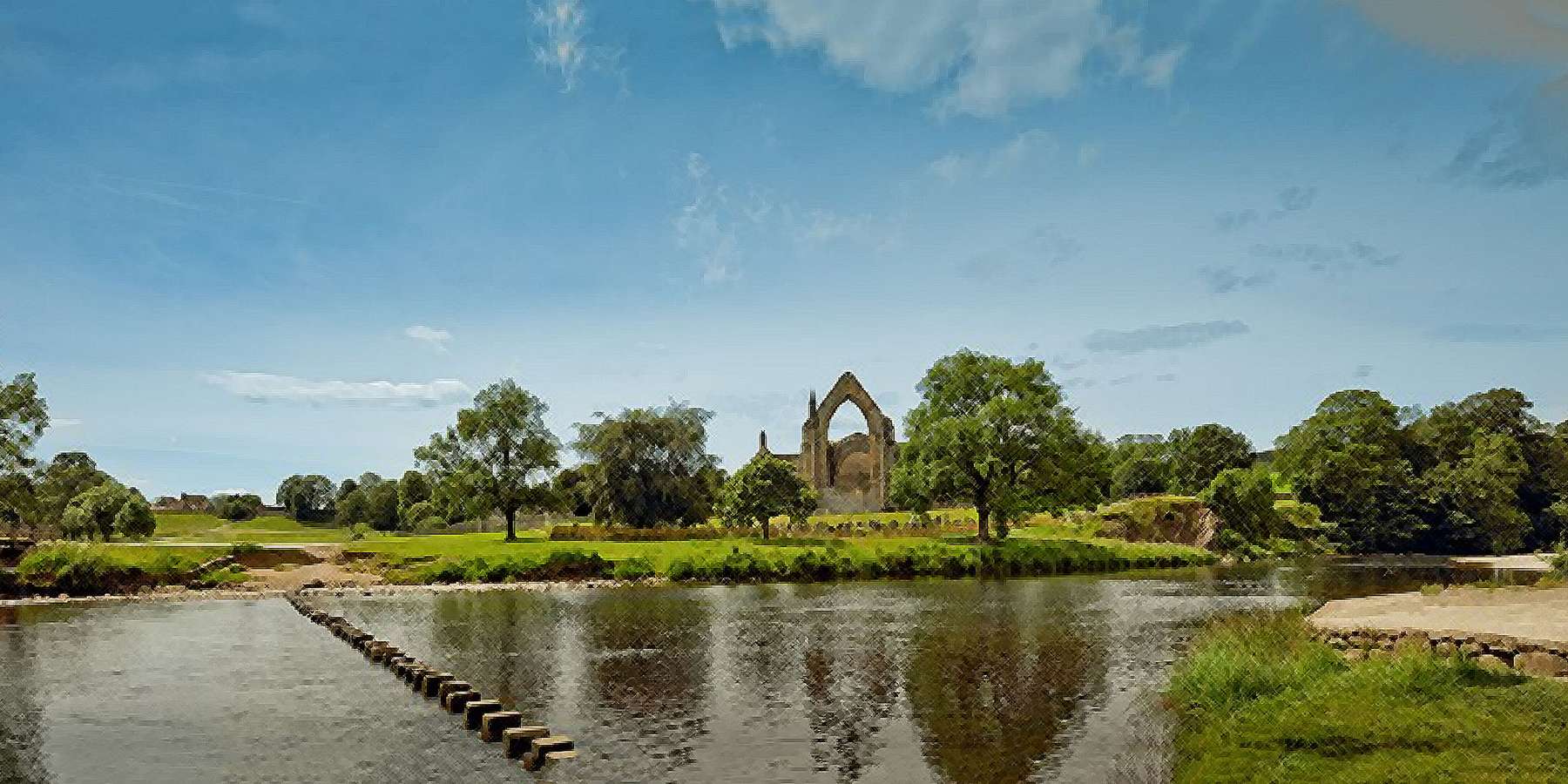 Photo of the ruins of Bolton Abbey in Bolton, Massachusetts Photo of the ruins of Bolton Abbey in Bolton, Massachusetts