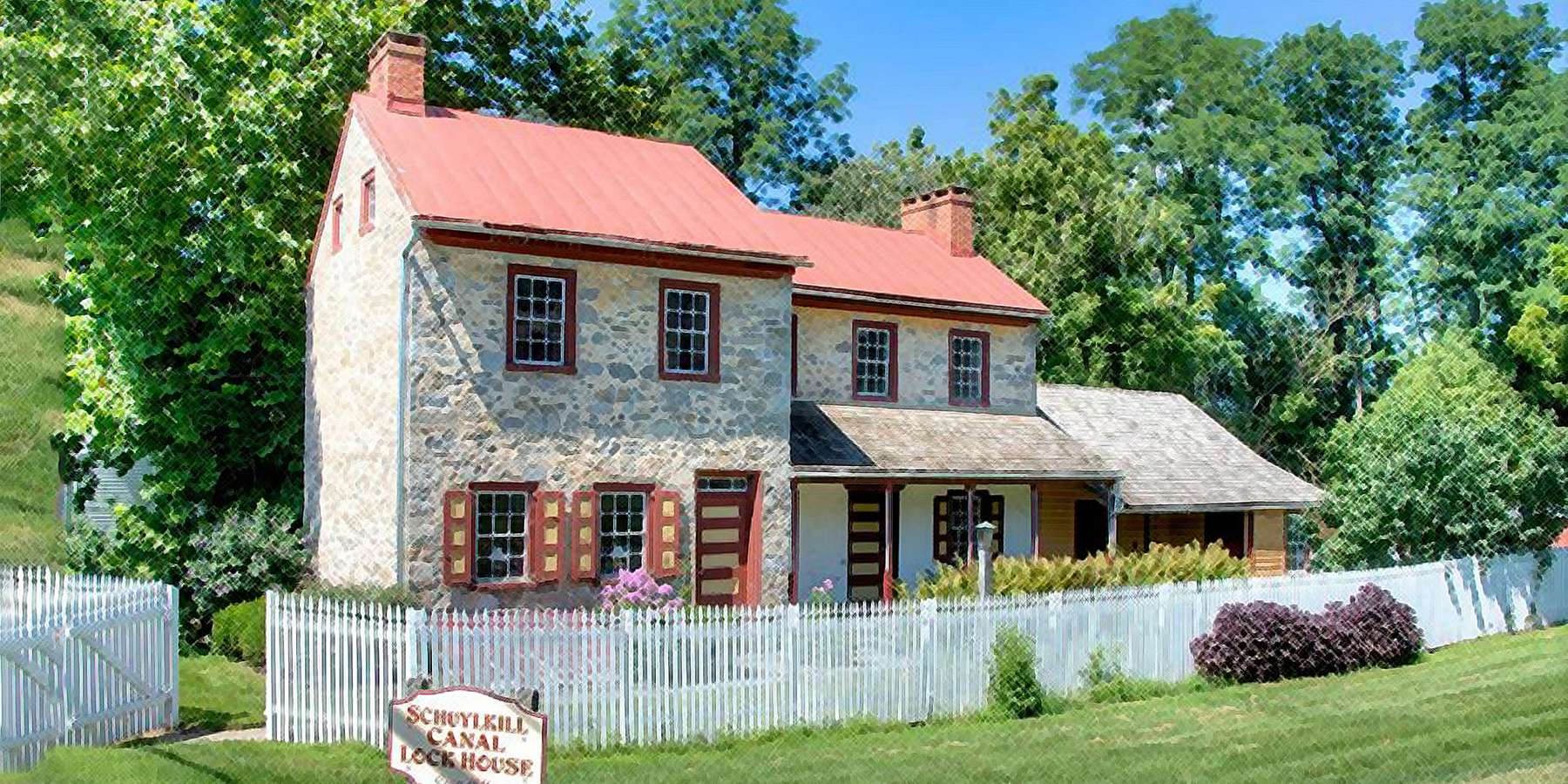 Photo of the Schuylkill Canal Lock House in Leesport, Pennsylvania Photo of the Schuylkill Canal Lock House in Leesport, Pennsylvania