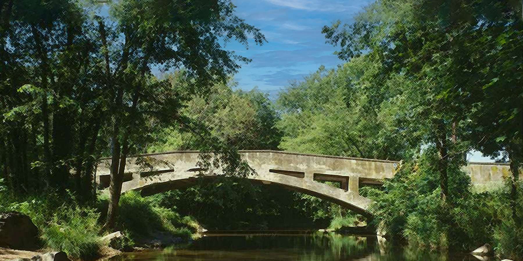 Photo of a bridge in Milford Square, Pennsylvania Photo of a bridge in Milford Square, Pennsylvania