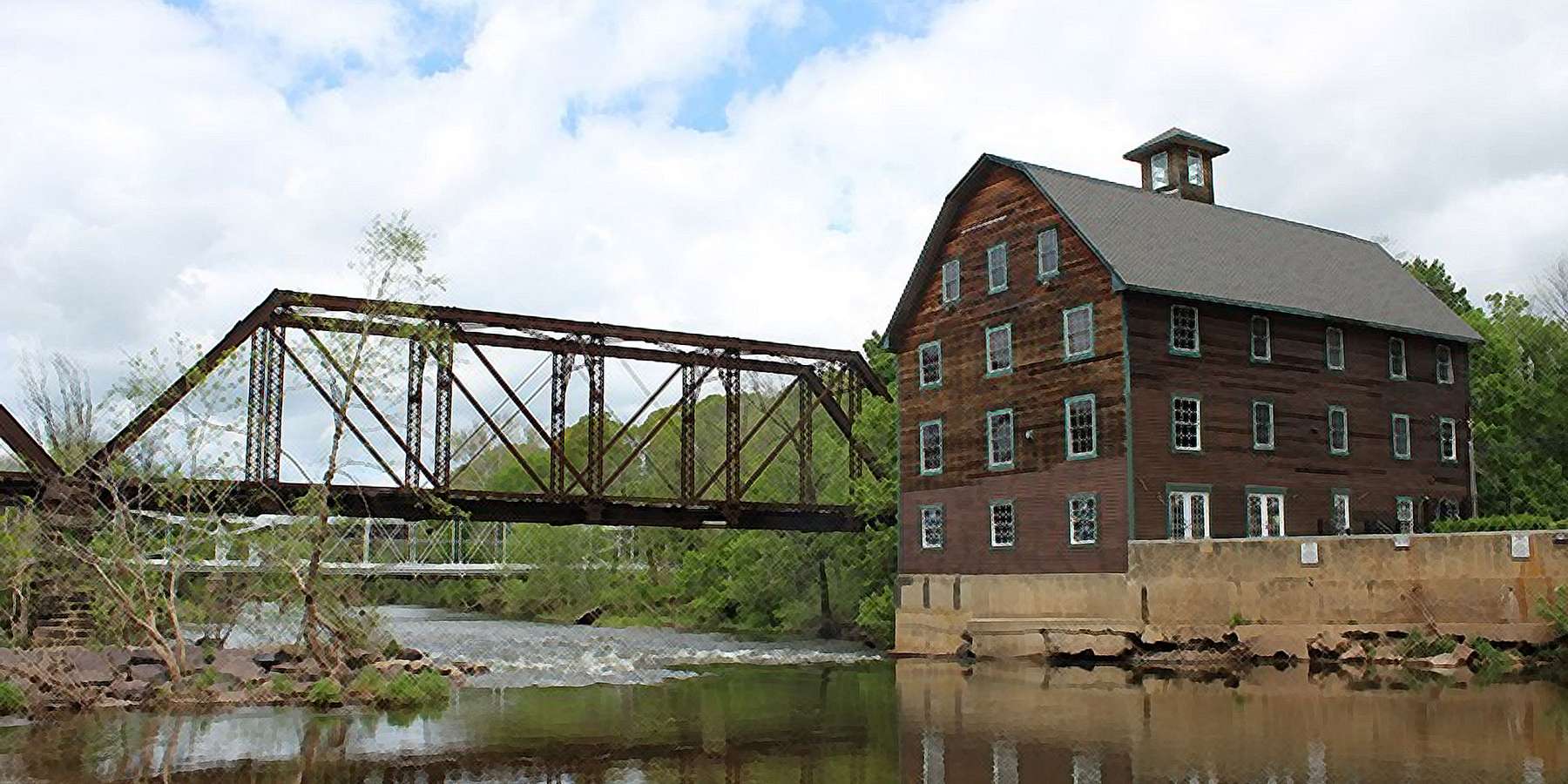 Photo of Neshanic Mills and the CNJ Bridge in Neshanic Station, New Jersey Photo of Neshanic Mills and the CNJ Bridge in Neshanic Station, New Jersey