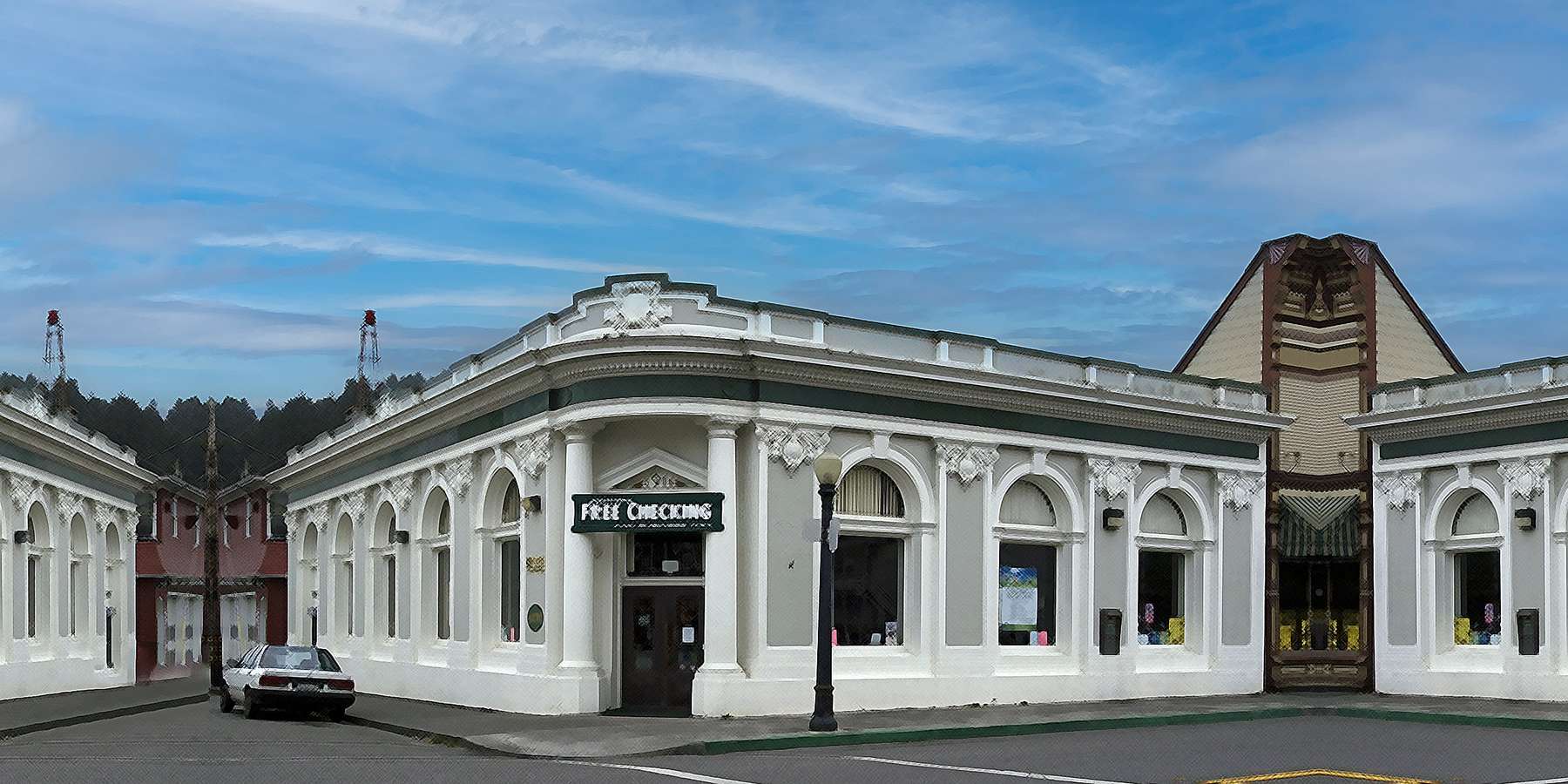 Photo of the Main Bank Building in Ferndale, New York Photo of the Main Bank Building in Ferndale, New York