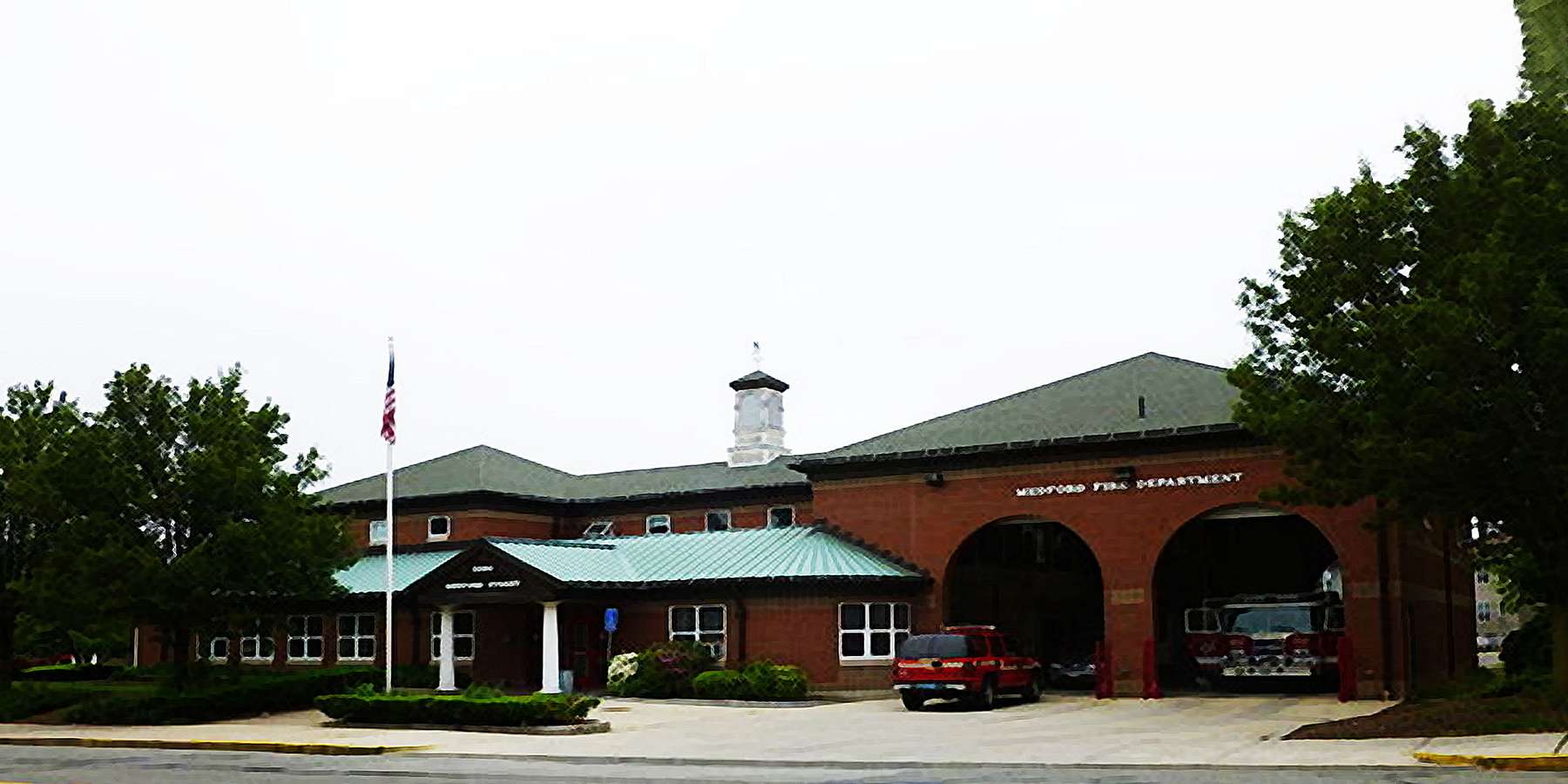 Photo of the West Medford firehouse, in Massachusetts Photo of the West Medford firehouse, in Massachusetts